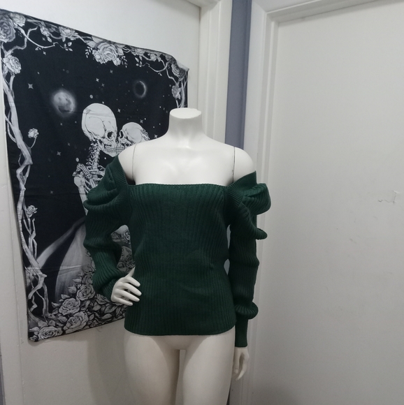 NANYUAYA Women's Square Neck Long Lantern Sleeve Sweater - Picture 1 of 2